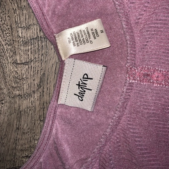 Daytrip Mauve Purple Tank W/Crochet Lace Detail - Picture 2 of 4